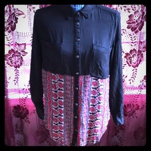 Free People Hi Low Hem Top Thin Small